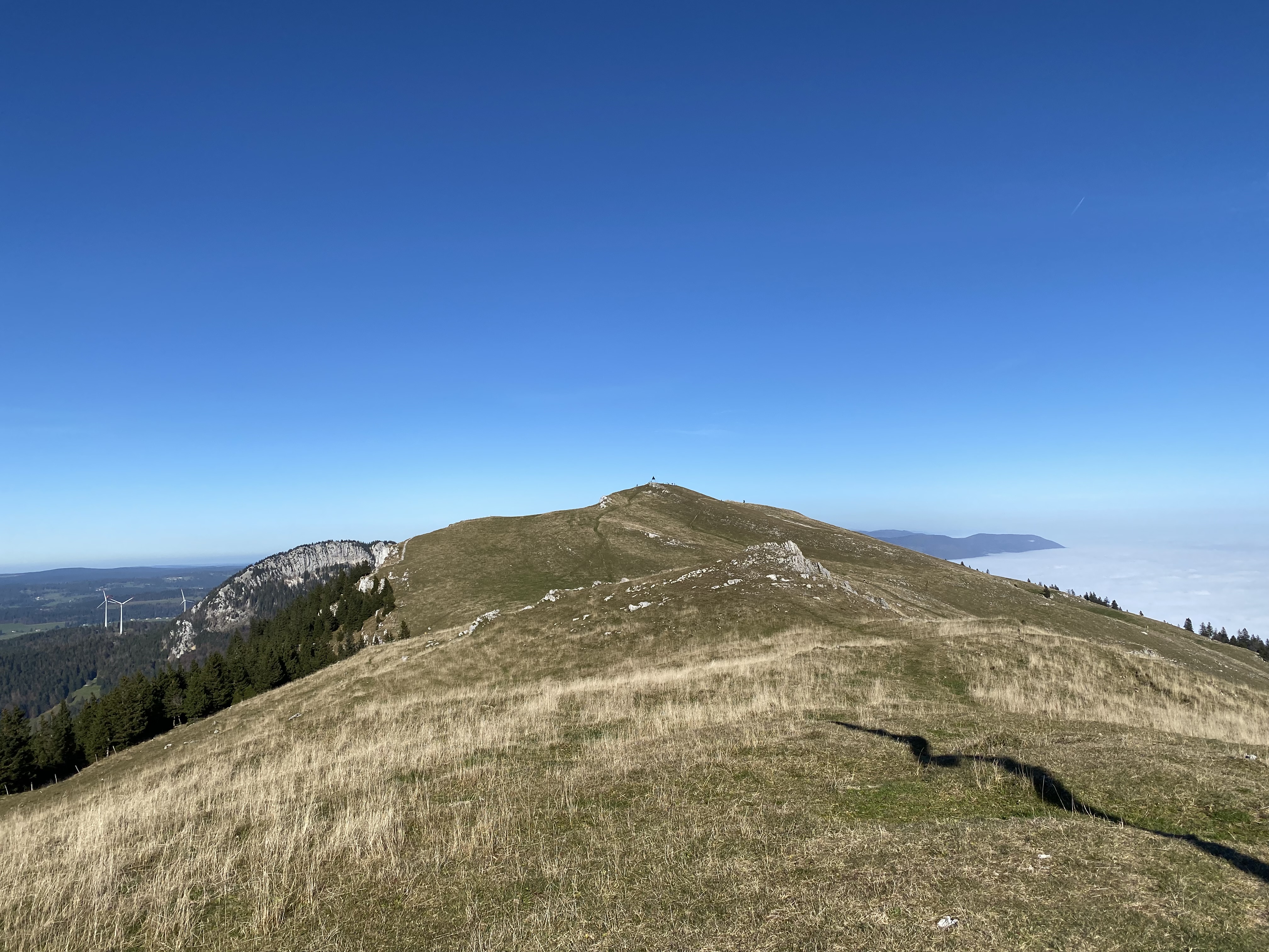 Depuis la croix, vue sur le sommet