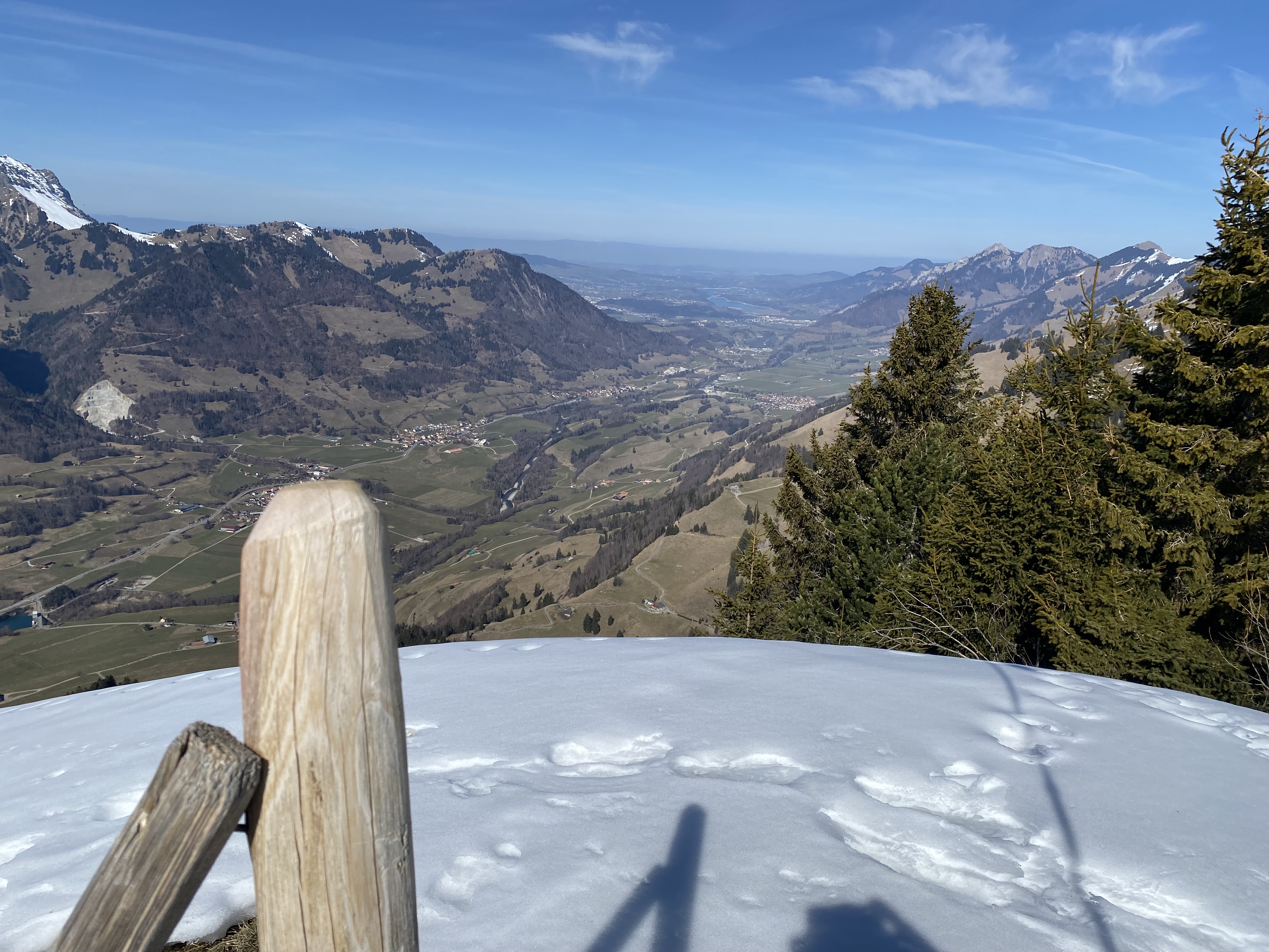 Du sommet, vue sur La Gruyère