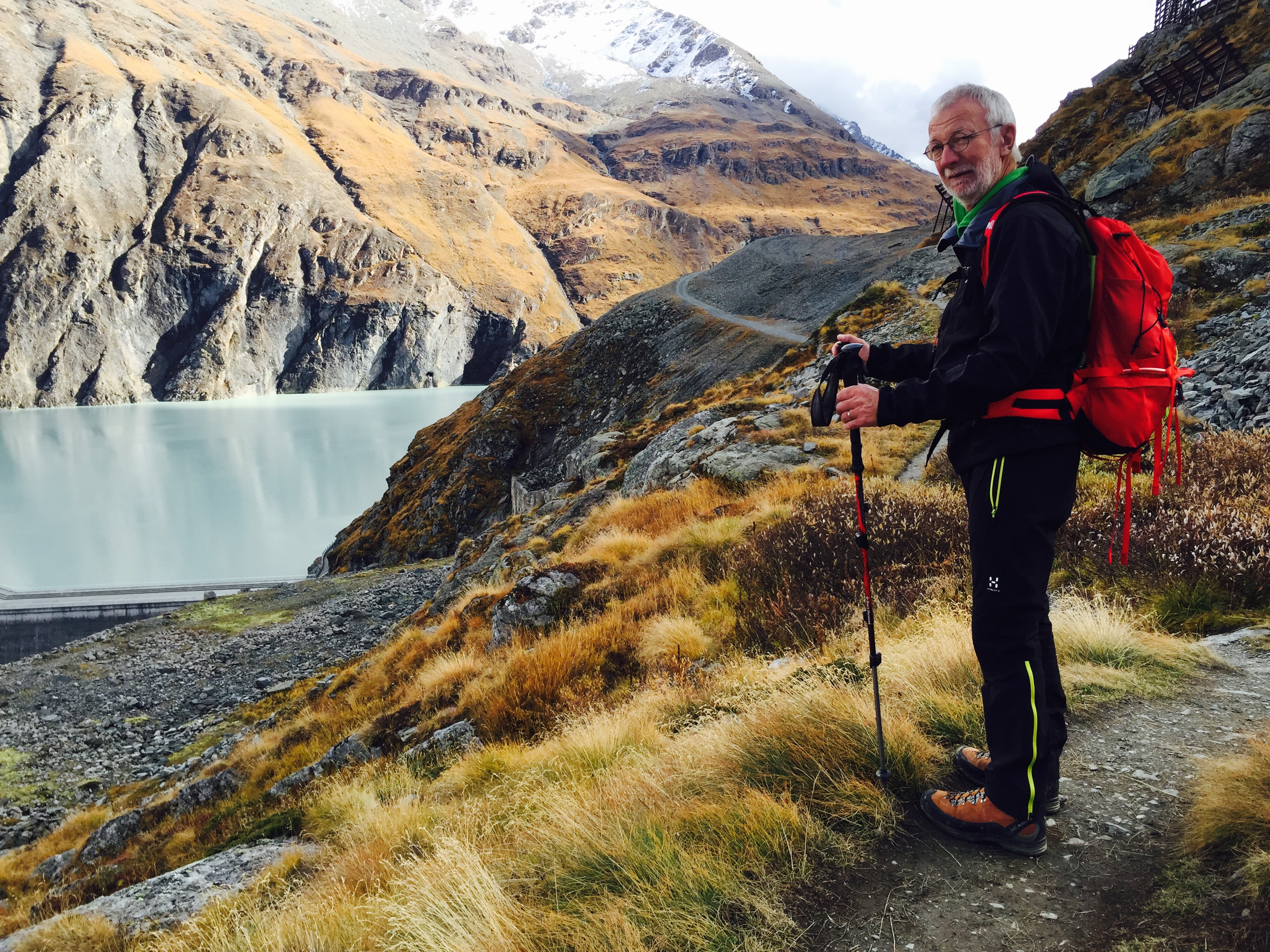 Descente sur la barrage