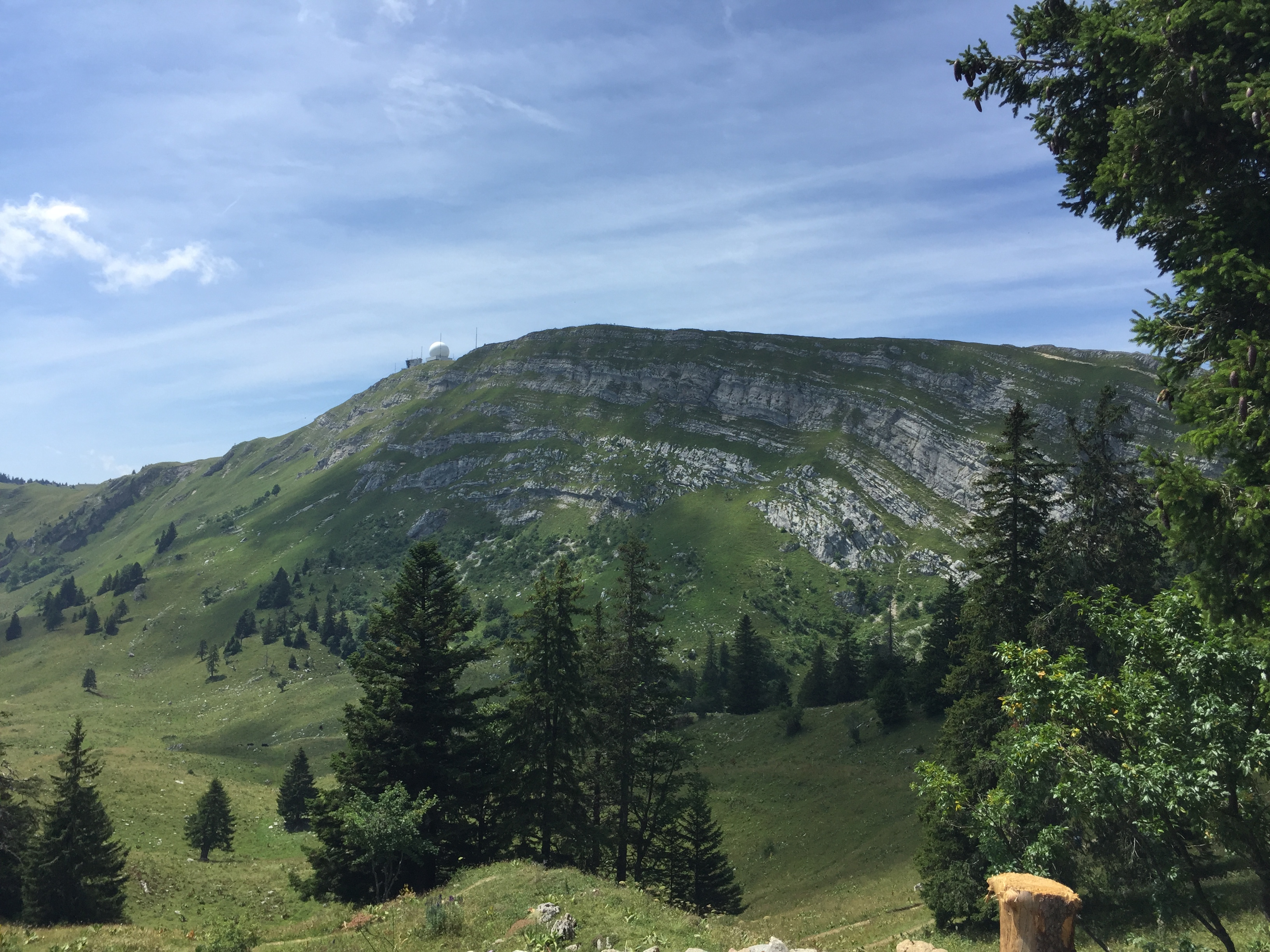 En descendant vue sur le sommet