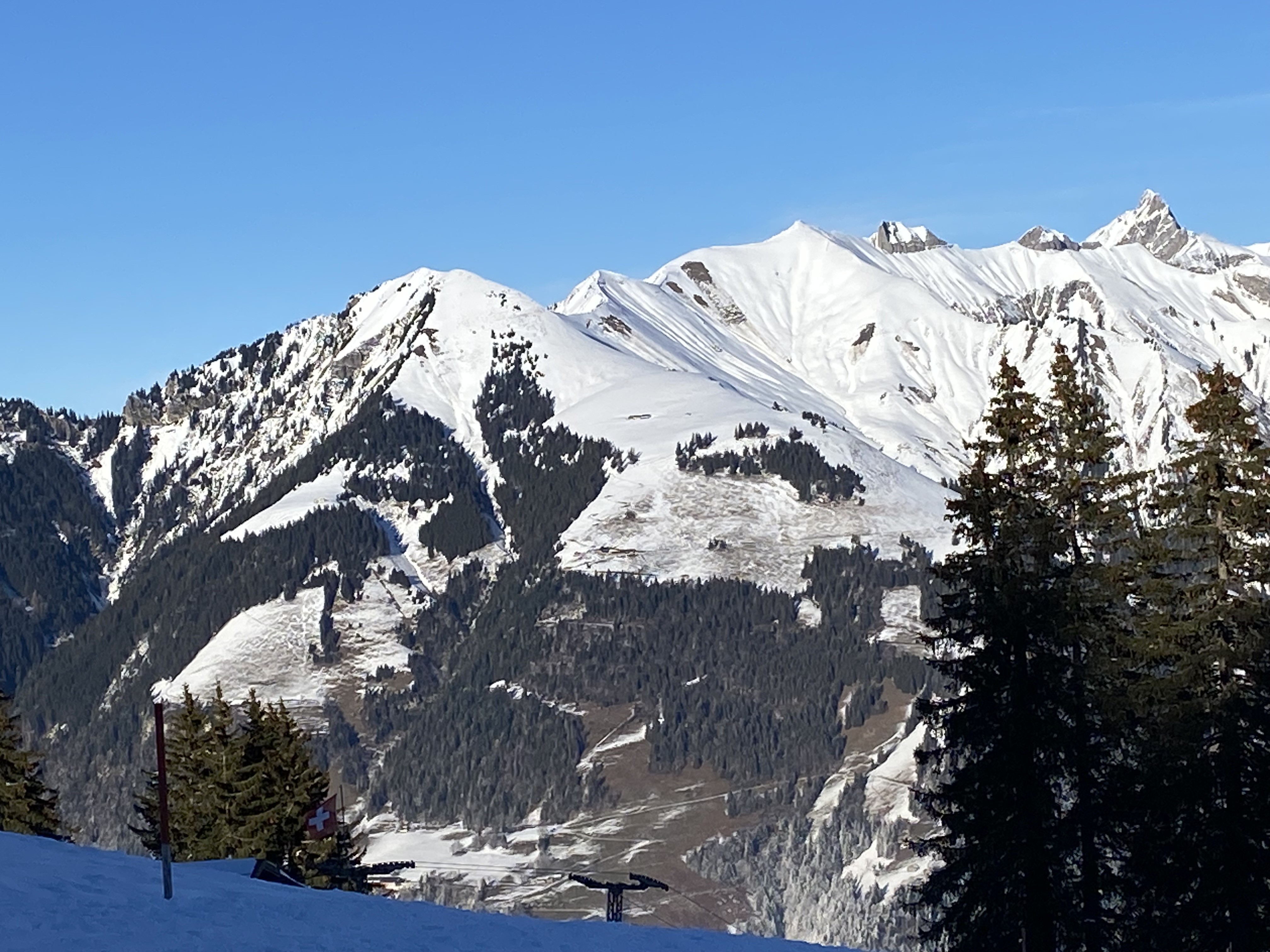Pointe de Cray à gauche et la chaîne des Vanils