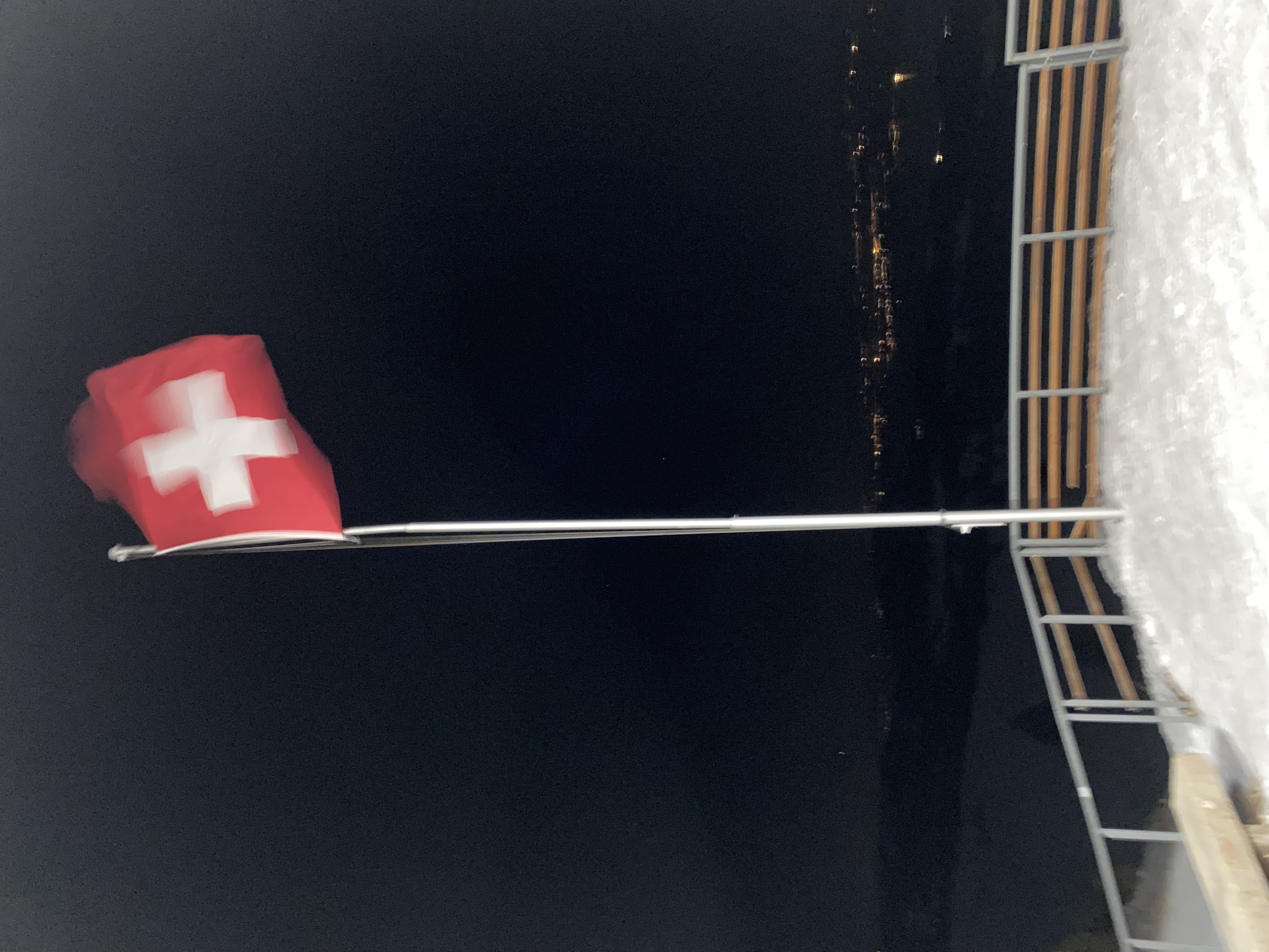 Le drapeau flotte bien